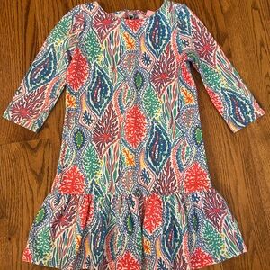 Lilly Pulitzer Multicolor Leaf Pattern Kids Dress